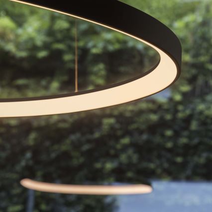 Ideal Lux - Lampadario a sospensione con cavo GEMINI LED/36W/230V 2700K Ø 42,5 cm CRI 90 nero