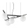 Ideal Lux - Lampadario LED a sospensione ATLAS 4xG9/3W/230V nero