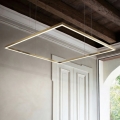 Ideal Lux - Lampadario LED a sospensione con cavo ORACLE SLIM LED/33W/230V 3000K CRI 90 50x50 cm dorato