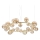 Ideal Lux - Lampadario LED a sospensione con cavo PERLAGE 25xG9/3W/230V 110 cm oro/beige fumé