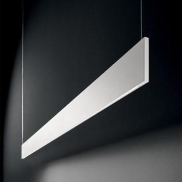 Ideal Lux - Lampadario LED a sospensione con cavo STEEL LED/24W/230V 3000K CRI 90 120 cm bianco