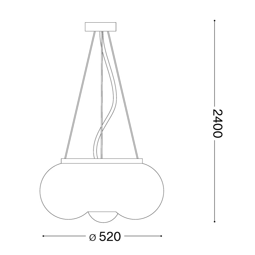 Ideal Lux - Lampadario LED a sospensione con filo ARIZONA 5xGX53/9W/230V diametro 52 cm bianco