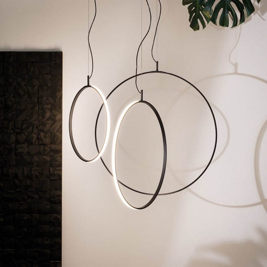 Ideal Lux - Lampadario LED a sospensione con filo CIRCUS LED/33W/230V diametro 60 cm CRI 90 nero