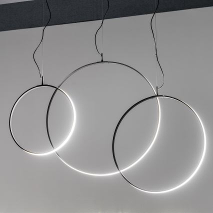 Ideal Lux - Lampadario LED a sospensione con filo CIRCUS LED/33W/230V diametro 60 cm CRI 90 nero