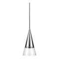Ideal Lux - Lampadario LED a sospensione con filo CONO 1xGU10/7W/230V diametro 15 cm CRI 90 cromo lucido