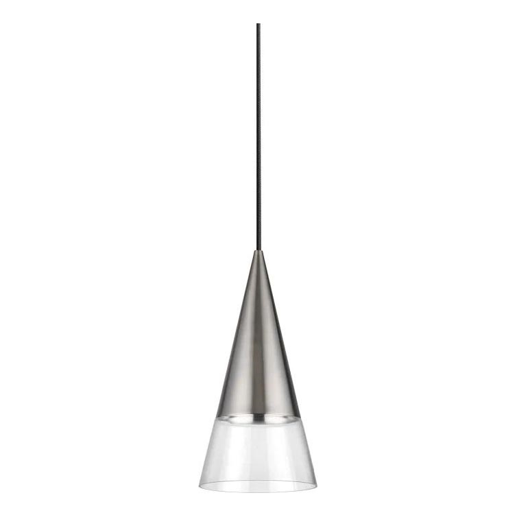Ideal Lux - Lampadario LED a sospensione con filo CONO 1xGU10/7W/230V diametro 15 cm CRI 90 cromo opaco