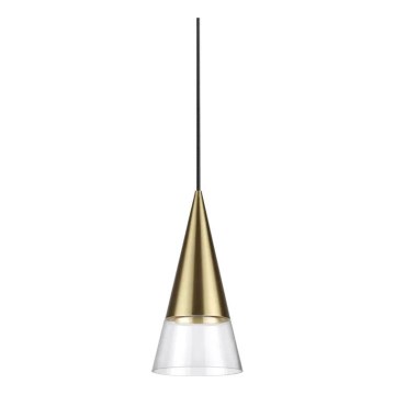 Ideal Lux - Lampadario LED a sospensione con filo CONO 1xGU10/7W/230V diametro 15 cm CRI 90 ottone
