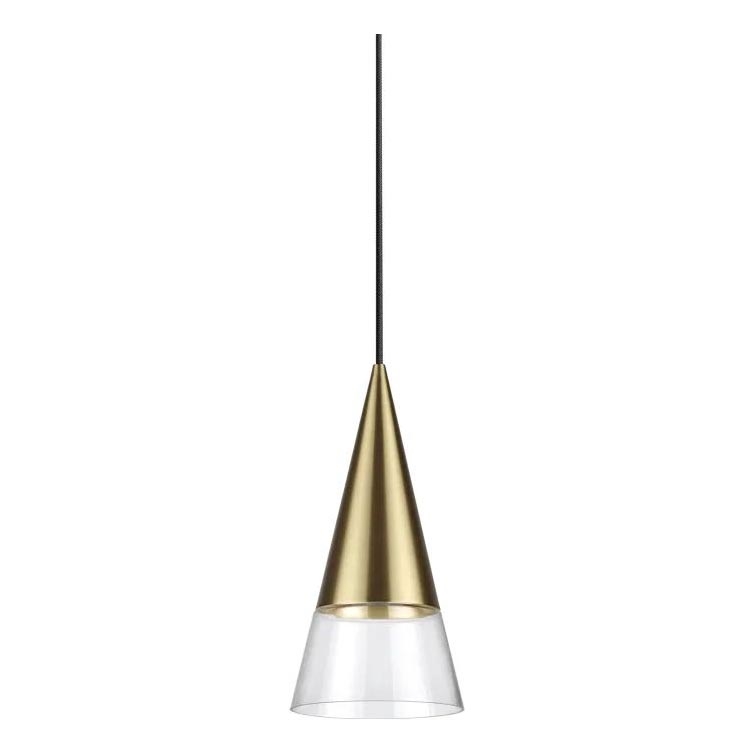 Ideal Lux - Lampadario LED a sospensione con filo CONO 1xGU10/7W/230V diametro 15 cm CRI 90 ottone