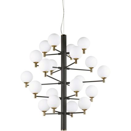 Ideal Lux - Lampadario LED a sospensione con filo COPERNICO 20xG9/3W/230V diametro 86 cm nero
