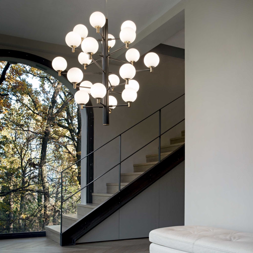 Ideal Lux - Lampadario LED a sospensione con filo COPERNICO 20xG9/3W/230V diametro 86 cm nero