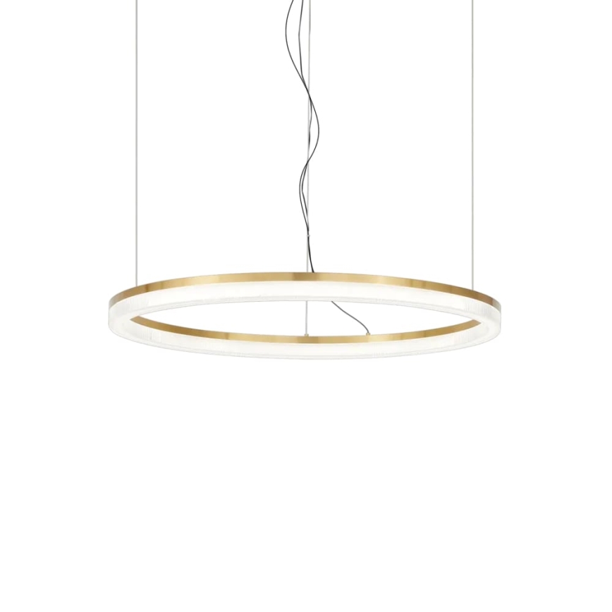 Ideal Lux - Lampadario LED a sospensione con filo CROWN LED/30W/230V 3000K diametro 60 cm CRI 90 ottone