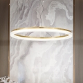 Ideal Lux - Lampadario LED a sospensione con filo CROWN LED/42W/230V 3000K diametro 80 cm CRI 90 ottone