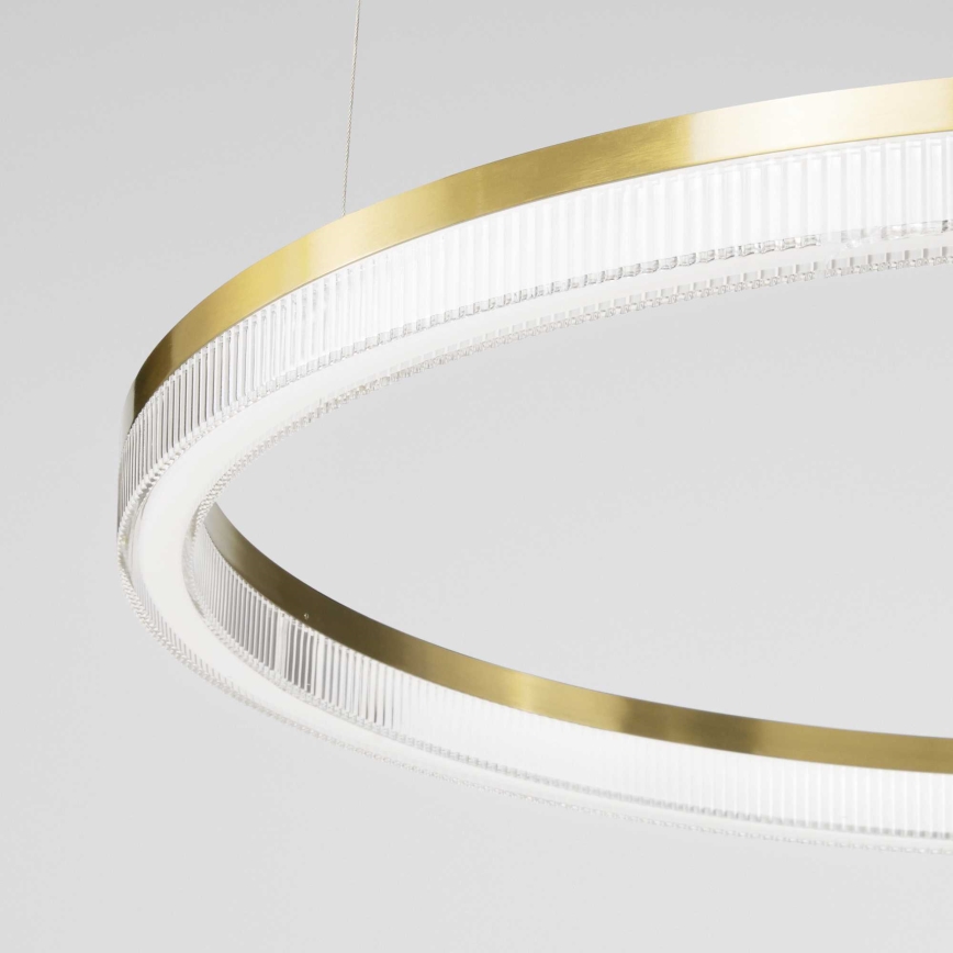 Ideal Lux - Lampadario LED a sospensione con filo CROWN LED/42W/230V 3000K diametro 80 cm CRI 90 ottone