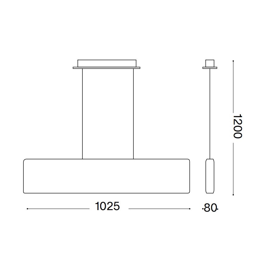 Ideal Lux - Lampadario LED a sospensione con filo DESK LED/32W/230V 102,5 cm CRI 90 bianco