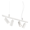 Ideal Lux - Lampadario LED a sospensione con filo DYNAMITE 4xGU10/7W/230V CRI 90 bianco