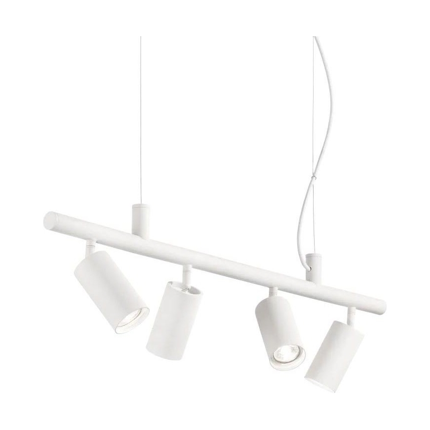 Ideal Lux - Lampadario LED a sospensione con filo DYNAMITE 4xGU10/7W/230V CRI 90 bianco