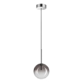 Ideal Lux - Lampadario LED a sospensione con filo EQUINOXE 1xG4/2W/230V diametro 15 cm cromo lucido/fumé