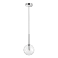 Ideal Lux - Lampadario LED a sospensione con filo EQUINOXE 1xG4/2W/230V diametro 15 cm cromo lucido/limpido