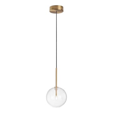 Ideal Lux - Lampadario LED a sospensione con filo EQUINOXE 1xG4/2W/230V diametro 15 cm ottone/limpido