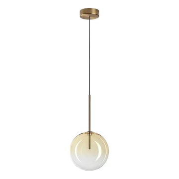 Ideal Lux - Lampadario LED a sospensione con filo EQUINOXE 1xG4/2W/230V diametro 20 cm ottone/fumé