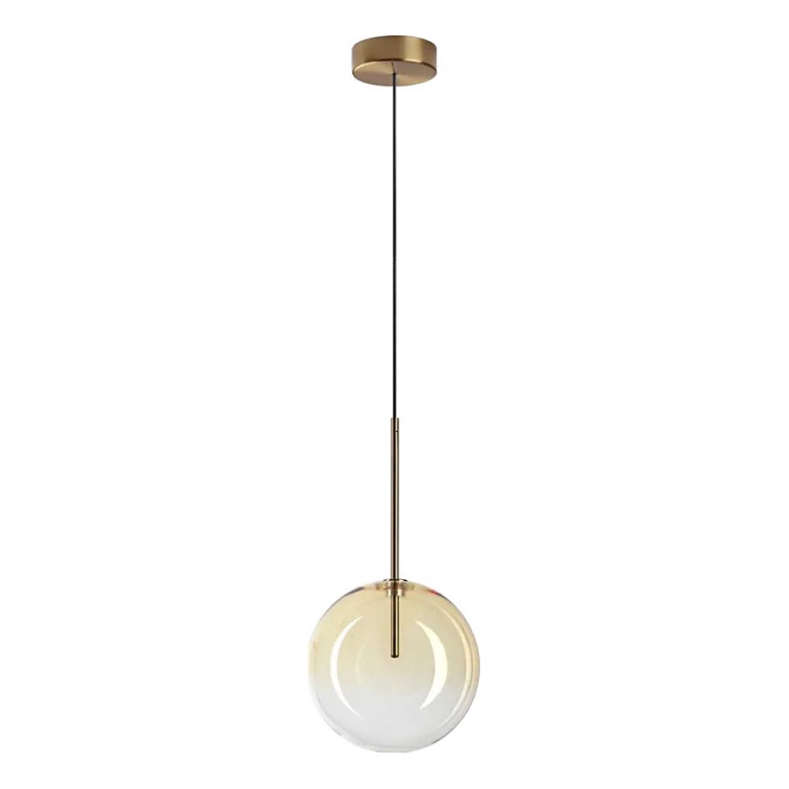 Ideal Lux - Lampadario LED a sospensione con filo EQUINOXE 1xG4/2W/230V diametro 20 cm ottone/fumé