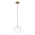Ideal Lux - Lampadario LED a sospensione con filo EQUINOXE 1xG4/2W/230V diametro 20 cm ottone/limpido