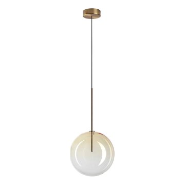 Ideal Lux - Lampadario LED a sospensione con filo EQUINOXE 1xG4/2W/230V diametro 25 cm ottone/fumé