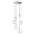Ideal Lux - Lampadario LED a sospensione con filo EQUINOXE 6xG4/2W/230V diametro 65 cm cromo lucido/limpido