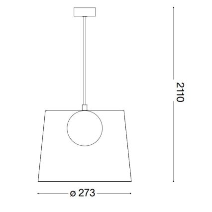 Ideal Lux - Lampadario LED a sospensione con filo FADE 1xG9/3W/230V diametro 27,3 cm grigio/fumé