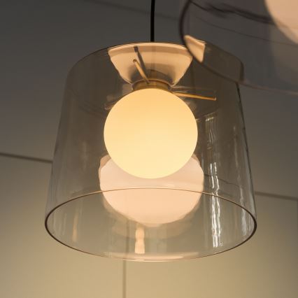 Ideal Lux - Lampadario LED a sospensione con filo FADE 1xG9/3W/230V diametro 27,3 cm oro/fumé