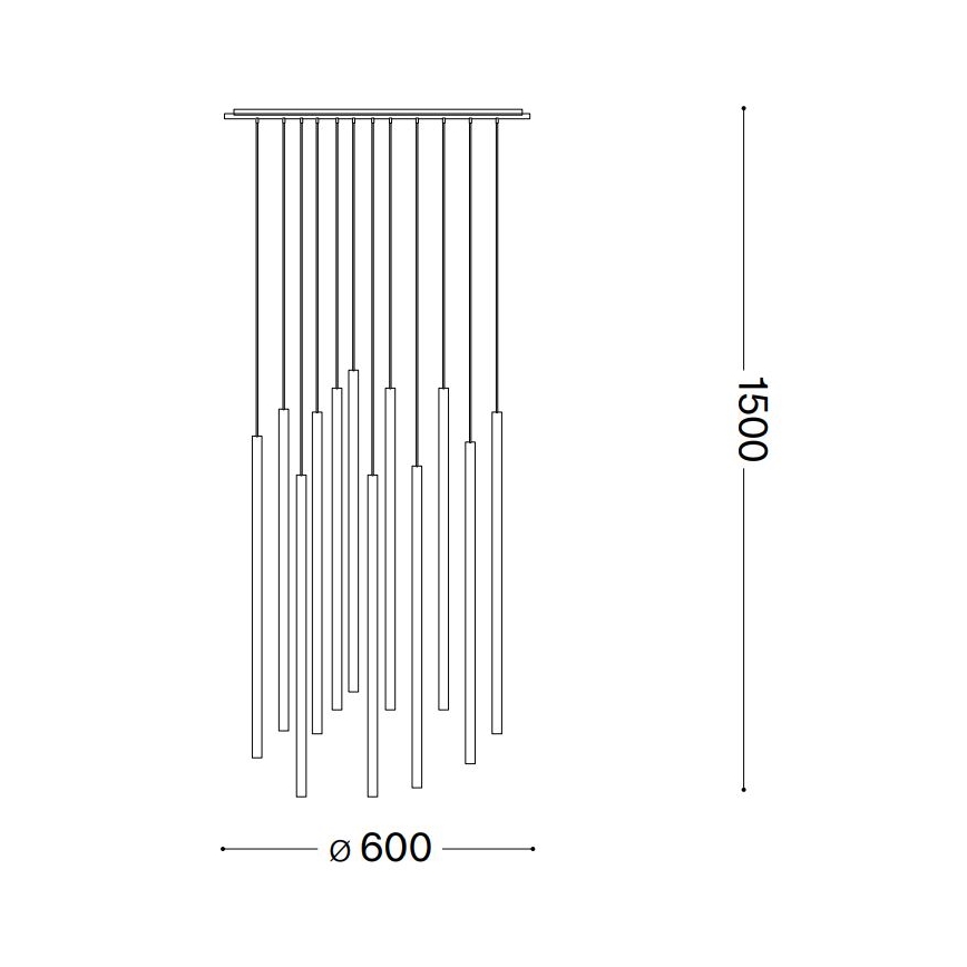 Ideal Lux - Lampadario LED a sospensione con filo FILO LED/25W/230V ottone