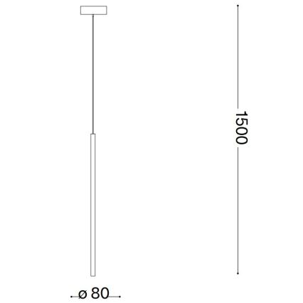Ideal Lux - Lampadario LED a sospensione con filo FILO LED/3,5W/230V 3000K CRI 90 ottone