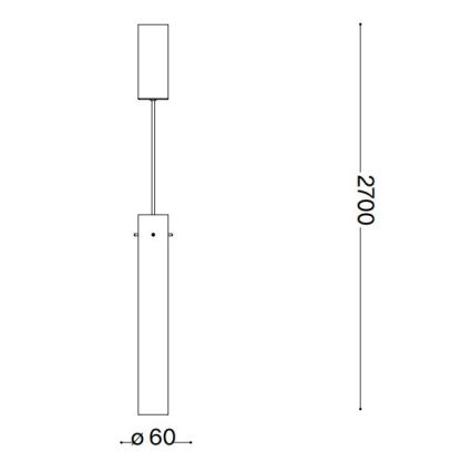 Ideal Lux - Lampadario LED a sospensione con filo FLAM LED/10W/230V diametro 6 cm CRI 90 grigio