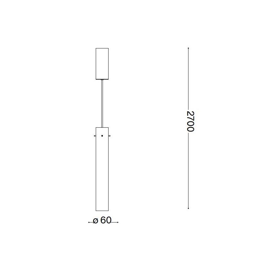 Ideal Lux - Lampadario LED a sospensione con filo FLAM LED/10W/230V diametro 6 cm CRI 90 grigio