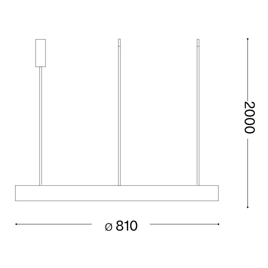 Ideal Lux - Lampadario LED a sospensione con filo GEMINI LED/59W/230V diametro 81 cm CRI 90 oro