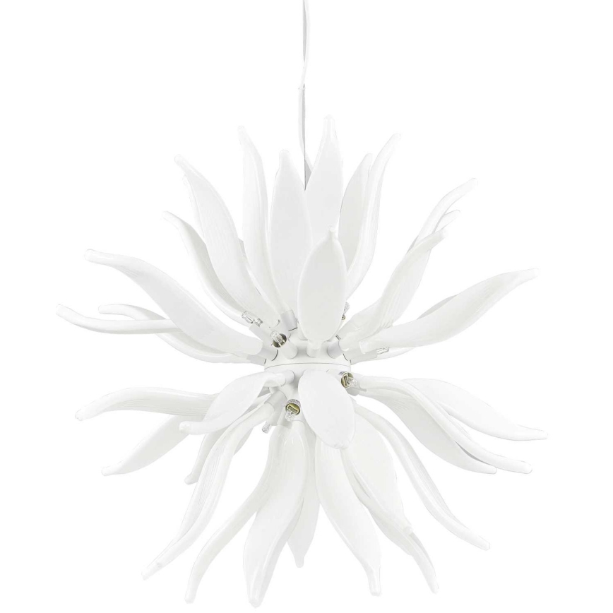 Ideal Lux - Lampadario LED a sospensione con filo LEAVES 12xG9/3W/230V diametro 80 cm bianco