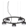 Ideal Lux - Lampadario LED a sospensione con filo MINOR 5xGX53/9W/230V diametro 50 cm nero