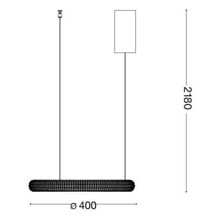 Ideal Lux - Lampadario LED a sospensione con filo MIRACLE LED/25W/230V diametro 40 cm CRI 90 cromo opaco
