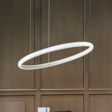 Ideal Lux - Lampadario LED a sospensione con filo MIRACLE LED/45W/230V diametro 80 cm CRI 90 cromo opaco