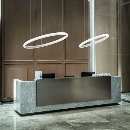 Ideal Lux - Lampadario LED a sospensione con filo MIRACLE LED/45W/230V diametro 80 cm CRI 90 cromo opaco