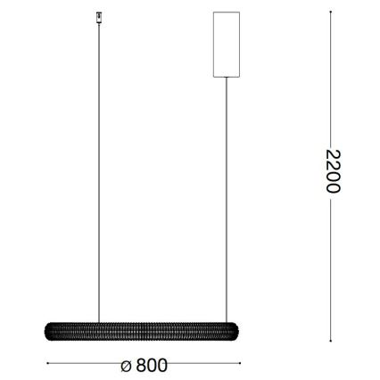 Ideal Lux - Lampadario LED a sospensione con filo MIRACLE LED/45W/230V diametro 80 cm CRI 90 cromo opaco