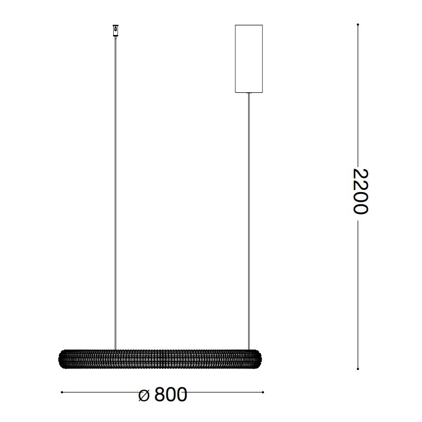 Ideal Lux - Lampadario LED a sospensione con filo MIRACLE LED/45W/230V diametro 80 cm CRI 90 cromo opaco