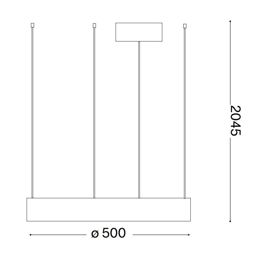 Ideal Lux - Lampadario LED a sospensione con filo ORACLE LED/28W/230V 3000K diametro 50 cm CRI 90 bianco