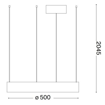 Ideal Lux - Lampadario LED a sospensione con filo ORACLE LED/28W/230V 3000K diametro 50 cm CRI 90 bianco