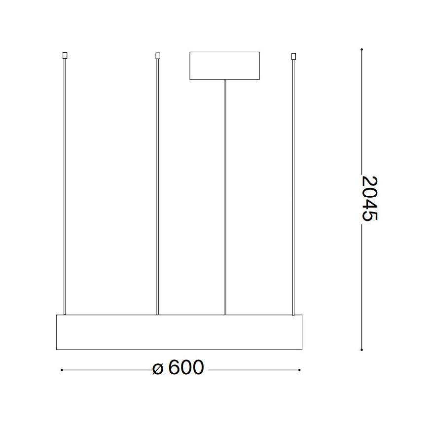 Ideal Lux - Lampadario LED a sospensione con filo ORACLE LED/33W/230V 3000K diametro 60 cm CRI 90 bianco