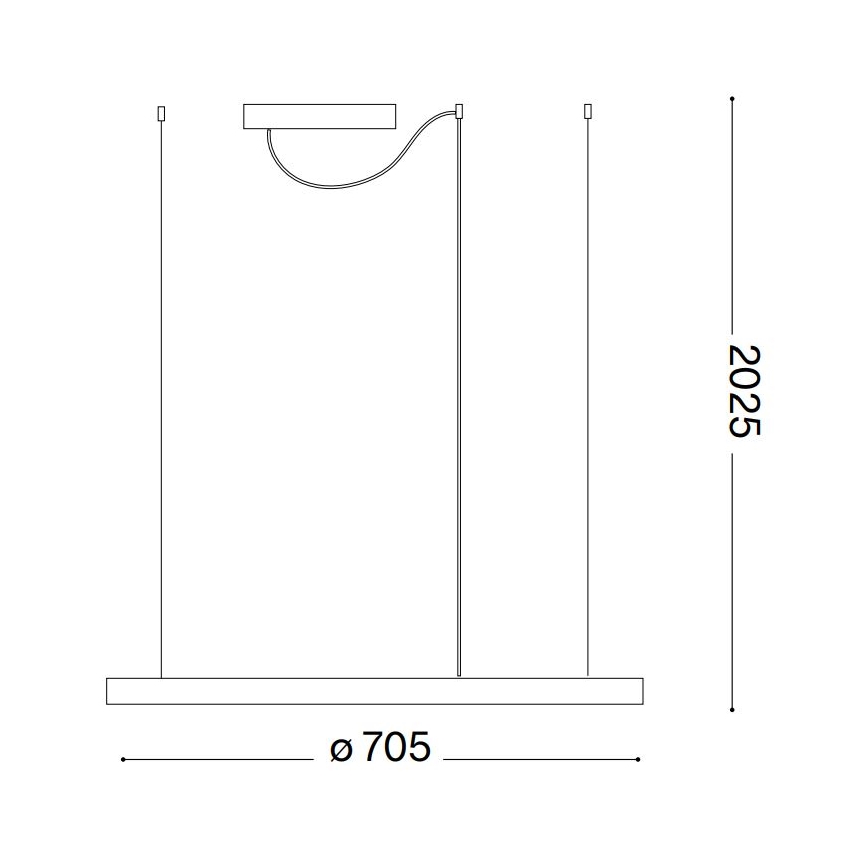 Ideal Lux - Lampadario LED a sospensione con filo ORACLE SLIM LED/37W/230V 2700K diametro 70,5 cm bianco