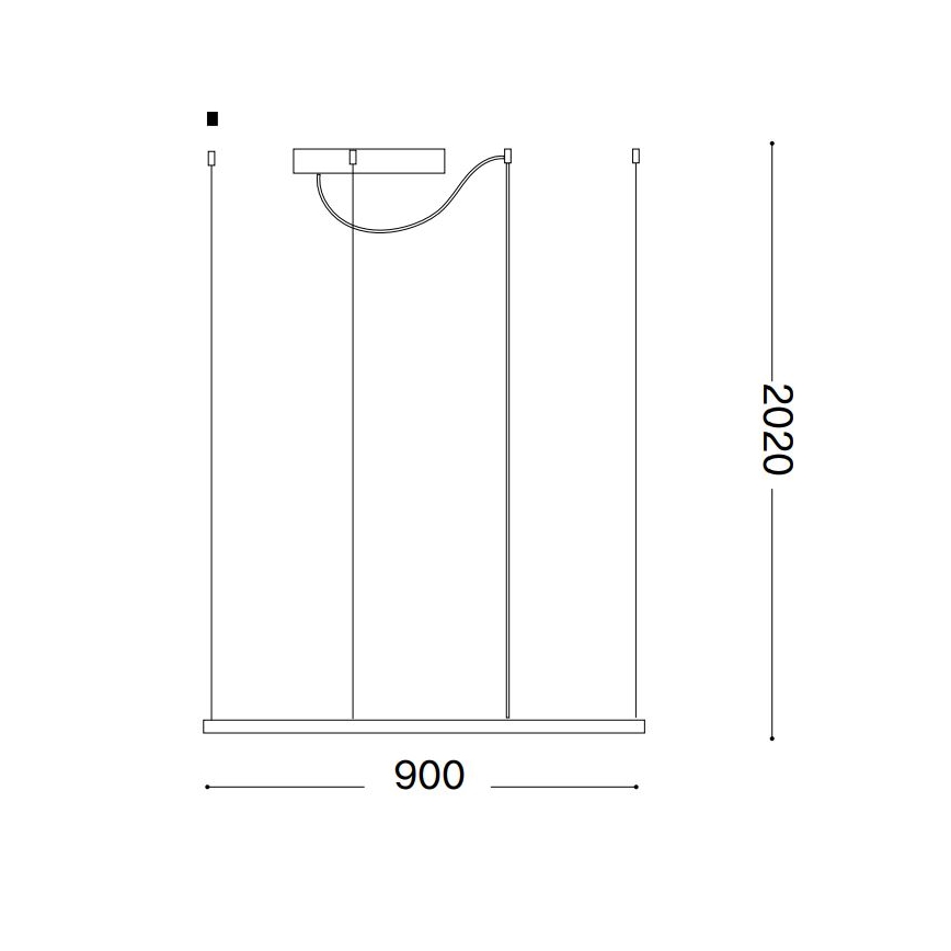 Ideal Lux - Lampadario LED a sospensione con filo ORACLE SLIM LED/53W/230V 3000K 90x90 cm bianco