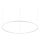 Ideal Lux - Lampadario LED a sospensione con filo ORACLE SLIM LED/83W/230V 2700K diametro 150 cm bianco