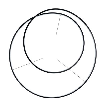 Ideal Lux - Lampadario LED a sospensione con filo OZ LED/52W/230V diametro 80 cm CRI 90 nero