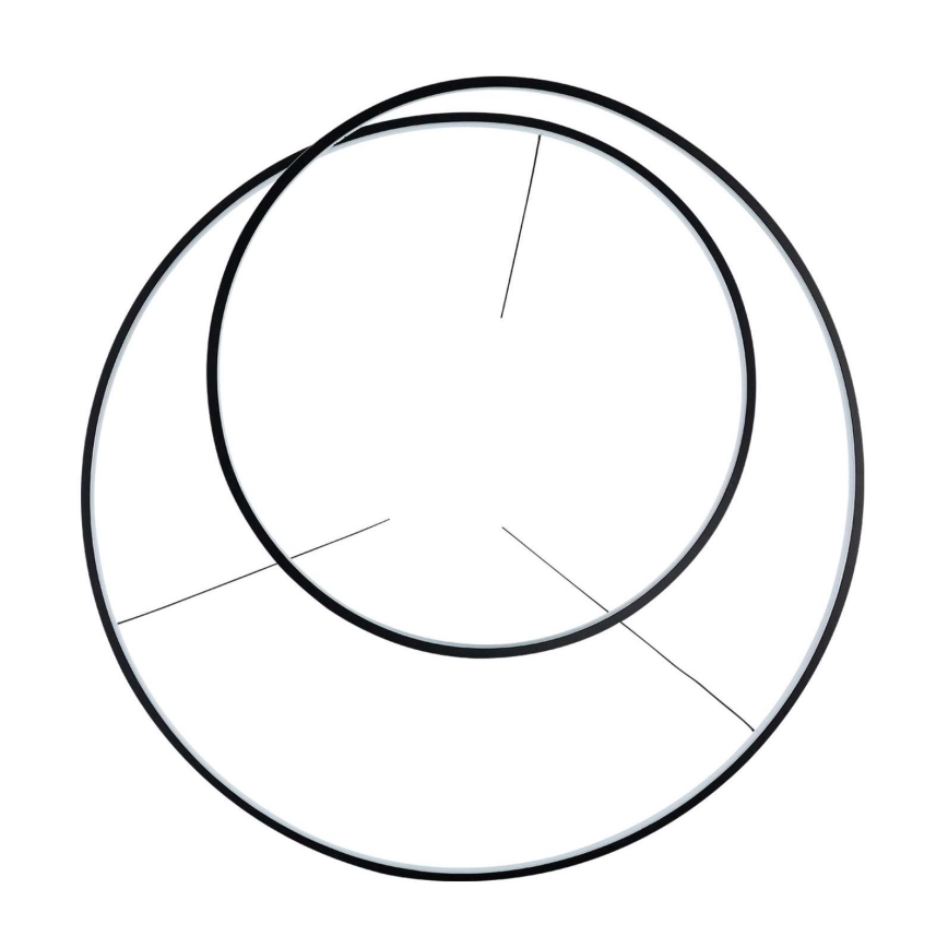 Ideal Lux - Lampadario LED a sospensione con filo OZ LED/52W/230V diametro 80 cm CRI 90 nero